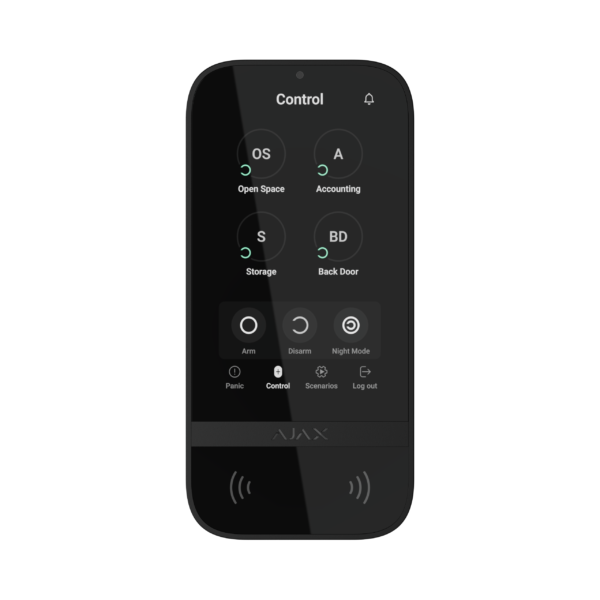 Ajax KeyPad Touchscreen išmani klaviatūra